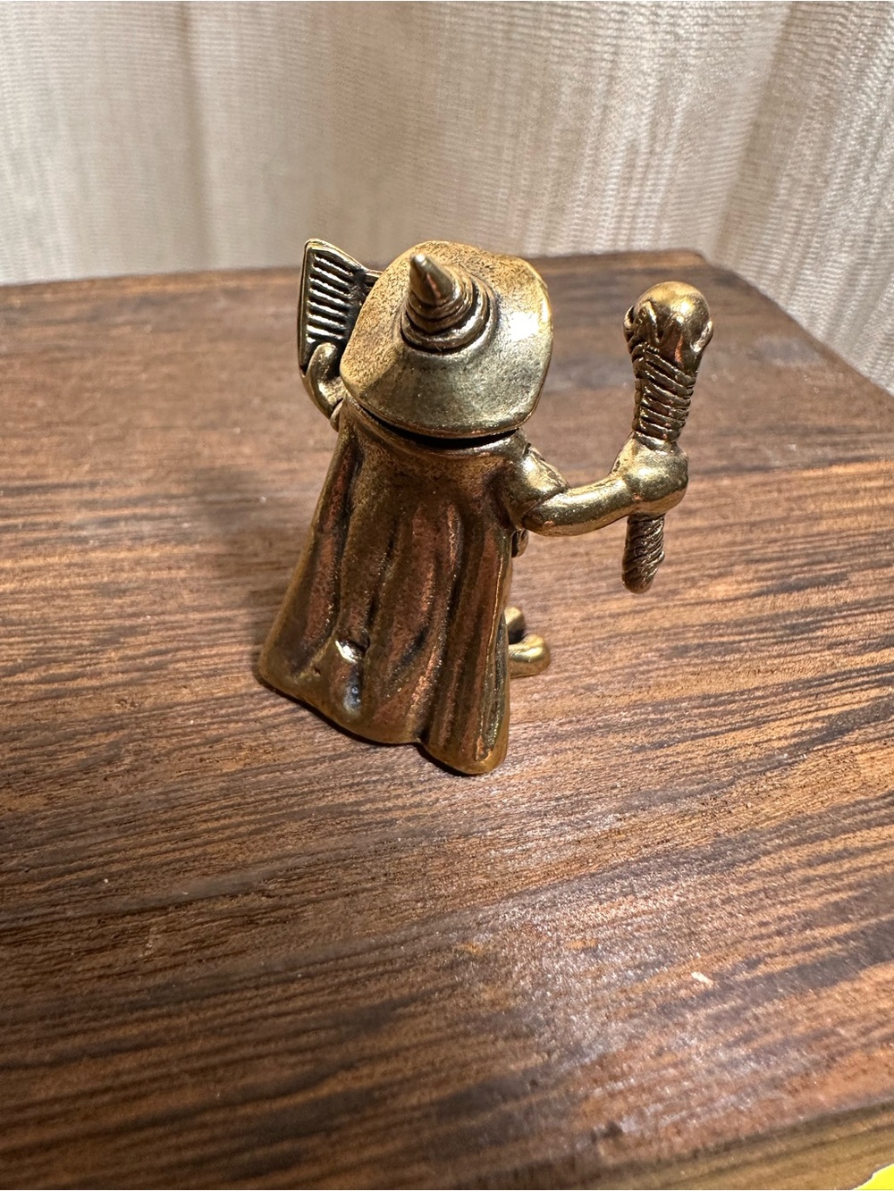 Brass Frog Wizard Figurine - Mini Brass Collectible Figurine - Picture 3 of 11
